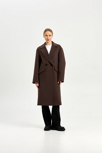 2 Пальто женское демисезонное 24710 (шоколад)