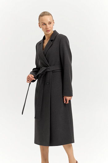 5 Пальто женское демисезонное 26880 (базальт/рубчик)