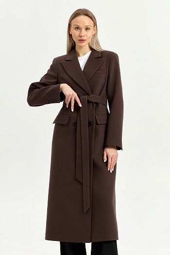 7 Пальто женское демисезонное 26895 (шоколад)
