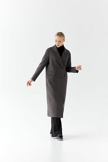 6 Пальто женское демисезонное 24102 (темно-серый)