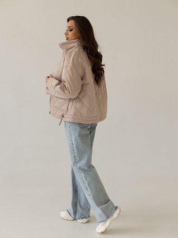 7 Куртка женская демисезонная 24835 (латте)