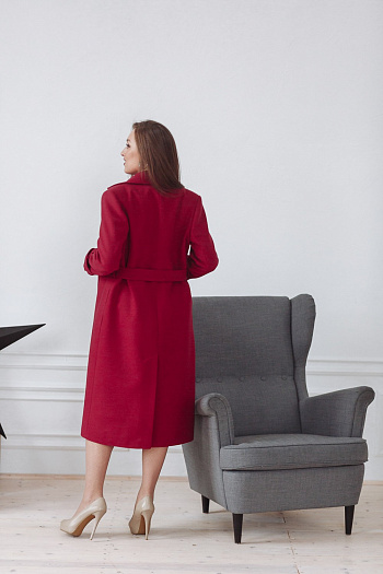 3 Пальто женское демисезонное 22530  (вино) 