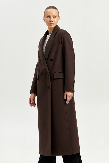 7 Пальто женское демисезонное 26830 (шоколад)