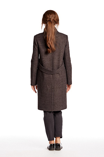 4 Пальто 20210  (черно-серый) 