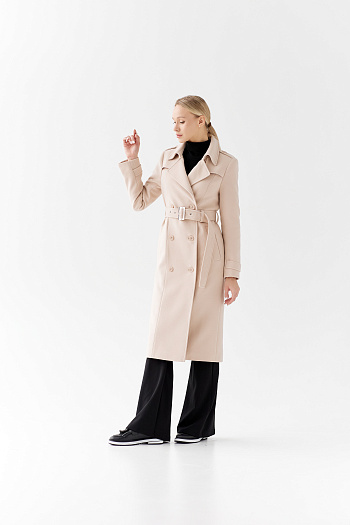 8 Пальто женское демисезонное 25797 (латте)