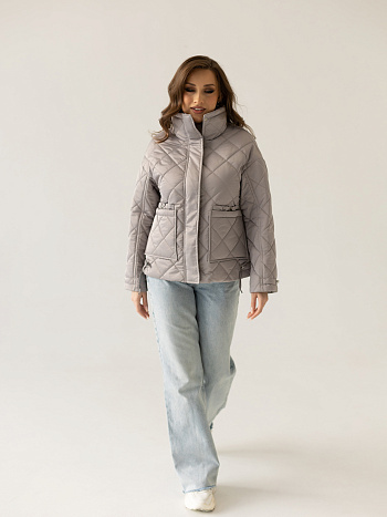 4 Куртка женская демисезонная 24835 (серый опал)