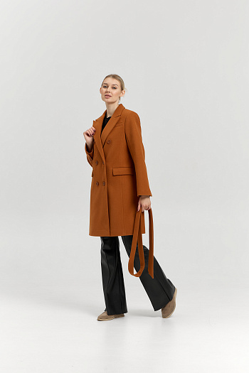 3 Пальто женское демисезонное 26897 (карамель)