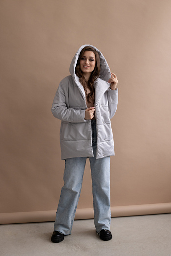 2 Куртка женская демисезонная 22260 (серый)