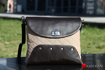 3 Сумка S0019 Св.беж.+коричн.