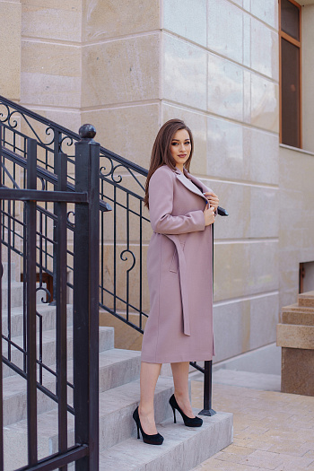 3 Пальто женское демисезонное 21930  (латте) 