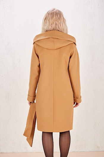 5 Пальто женское демисезонное 18910  (кэмел) 