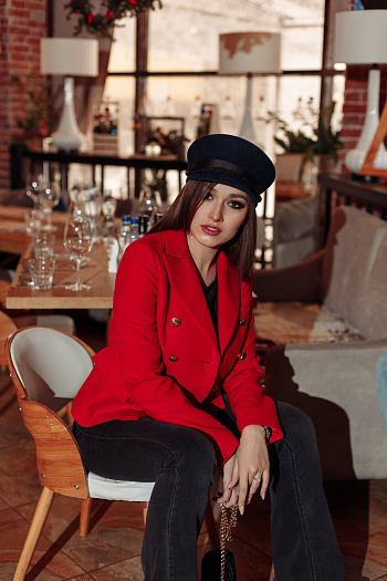 4 Пальто 20870  (красный) 