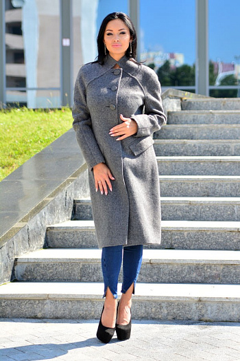 3 Пальто 18900  (серый) 