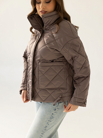 6 Куртка женская демисезонная 24835 (капучино)