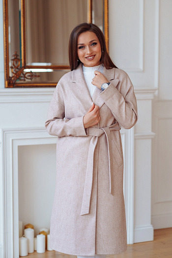 4 Пальто женское демисезонное 21820  (песочный) 