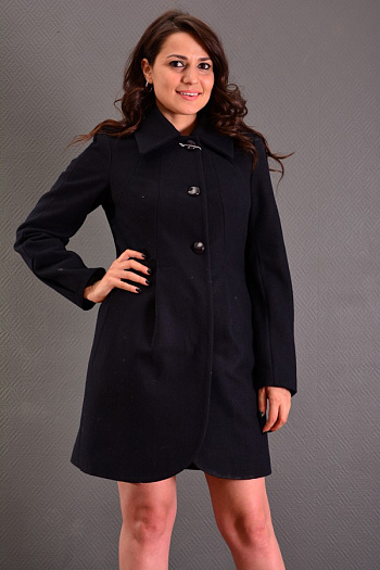 2 Пальто женское демисезонное 21-027  (синий) 