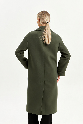 5 Пальто женское демисезонное 24710 (хаки)