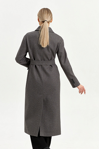 5 Пальто женское демисезонное 26102 (серый точка)