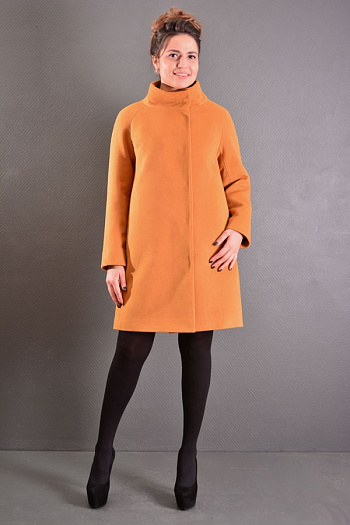 4 Пальто 15215-681Ут/к  (горчица) 