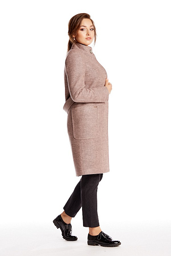 4 Пальто 20210  (розовый меланж) 