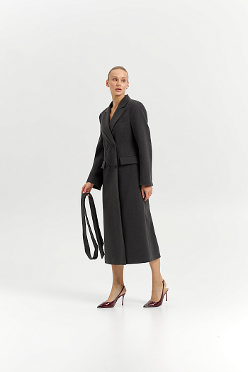 3 Пальто женское демисезонное 26895 (базальт/рубчик)