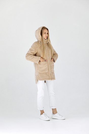 2 Шубка утеплённая 25552 (кэмел/экомех)