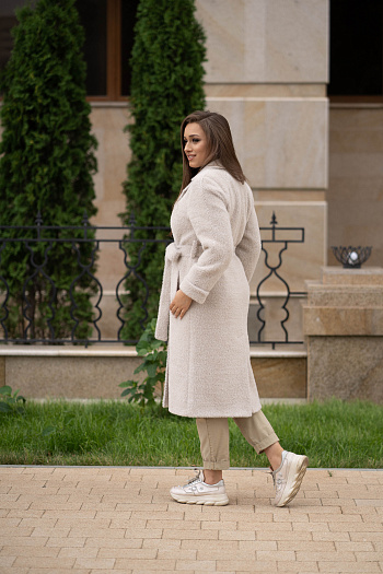 4 Пальто женское демисезонное 22555  (beige) 