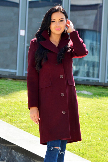 2 Пальто 18880  (бордовый) 