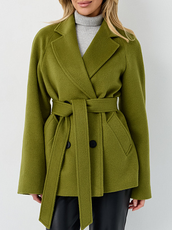 4 Пальто женское демисезонное 27220 (лайм ворсовый)