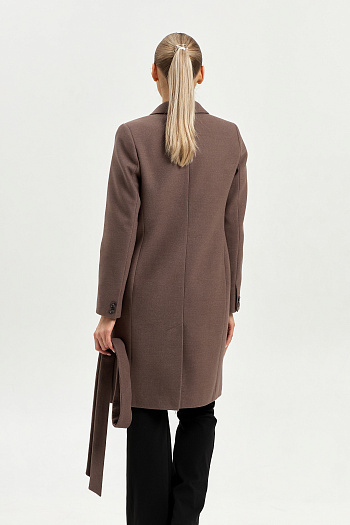 5 Пальто женское демисезонное 22420 (кофе)