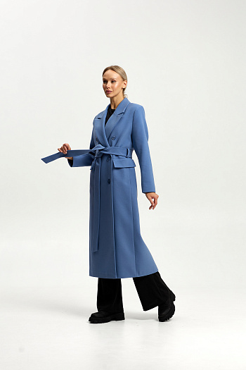 3 Пальто женское демисезонное 26326 (серо-голубой)