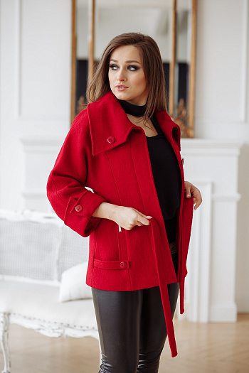 3 Пальто 19012  (красный) 