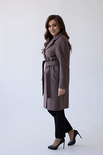 3 Пальто женское демисезонное 23220 (кофе)