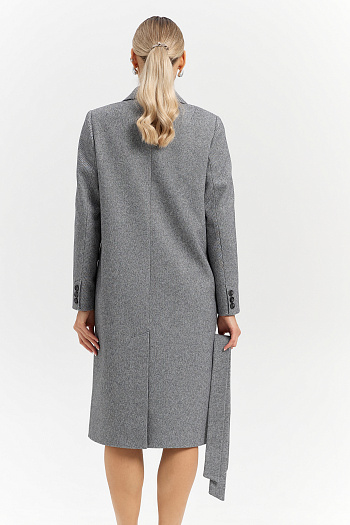 7 Пальто женское демисезонное 25775 (пепельный/ёлочка)