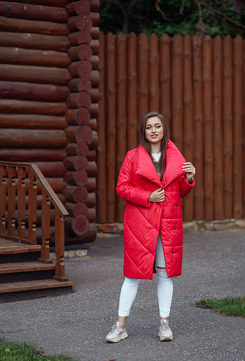 6 Куртка женская демисезонная 22320  (красный) 