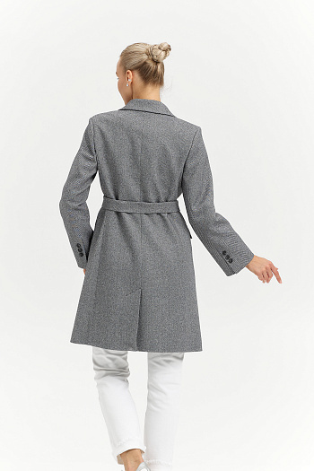 7 Пальто женское демисезонное 26897 (пепельный/ёлочка)