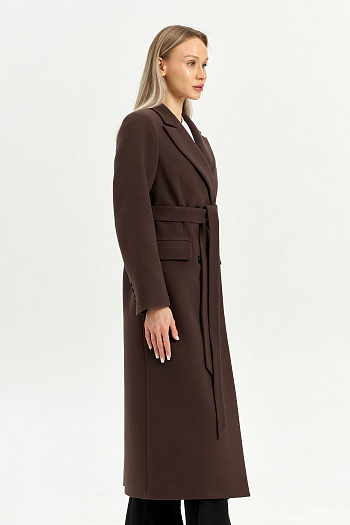 9 Пальто женское демисезонное 26895 (шоколад)