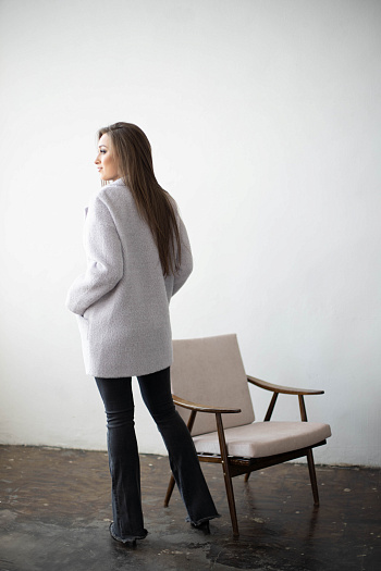 4 Пальто женское демисезонное 22730  (lilac) 