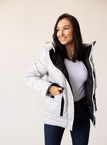 3 Куртка женская зимняя 23350 (серый)