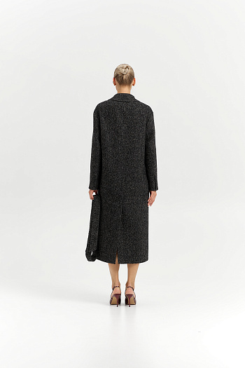 7 Пальто женское демисезонное 26102/о (ёлочка/серый)