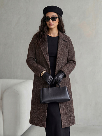 Пальто женское демисезонное 25885-06 (коричневый)