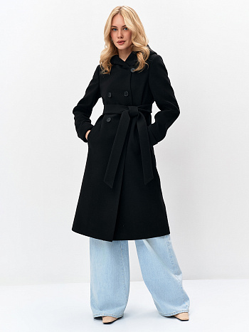 3 Пальто женское демисезонное 27021 (черный )
