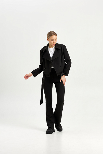 7 Полупальто женское демисезонное 25999 (черный)