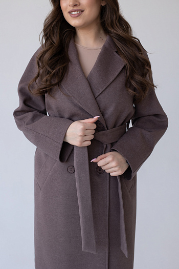 4 Пальто женское демисезонное 23220 (кофе)