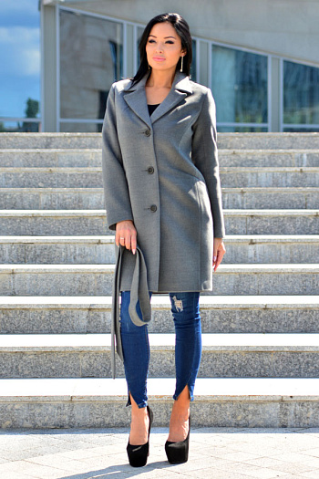 2 Пальто 18920  (серый) 