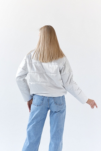 7 Куртка женская демисезонная 26750 (жемчужный)