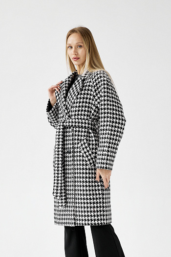 3 Пальто женское демисезонное 23220 (гусиная лапка)