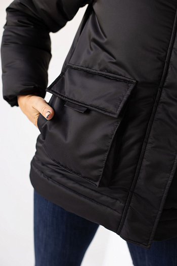 2 Куртка женская зимняя 23350 (черный )