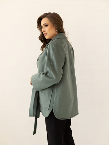 10 Пальто женское демисезонное 25010 (олива)