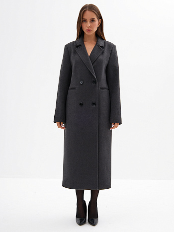 5 Пальто женское демисезонное 26880 (базальт/рубчик)